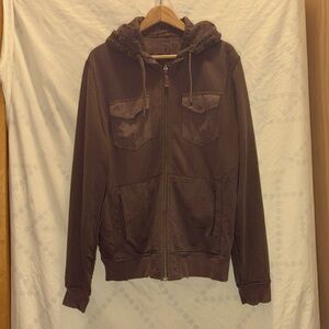 Men’s Brown 555 Soul Reversible Hoodie L